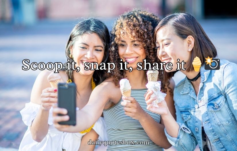 Sweet Ice Cream Captions