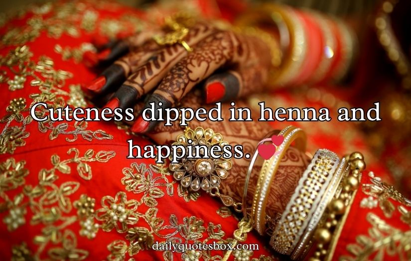 Bridal Mehndi Captions