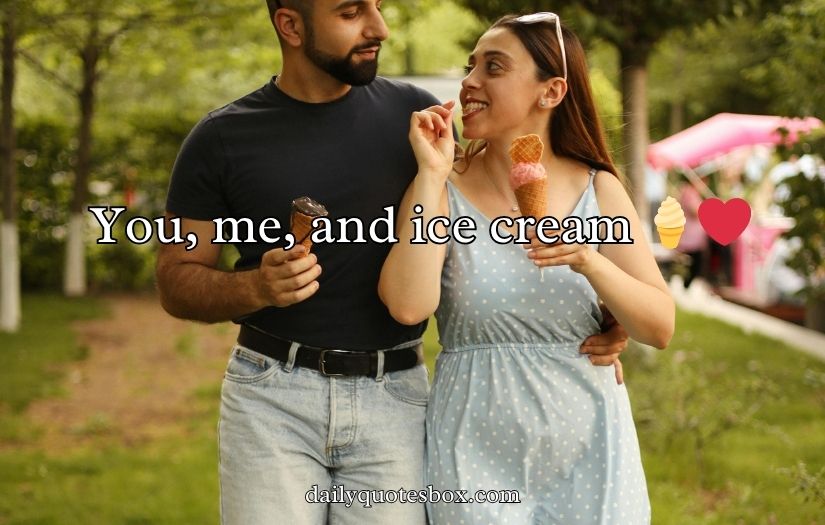 Sweet Ice Cream Captions