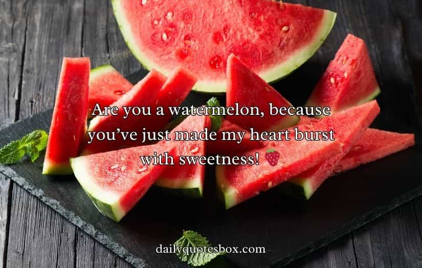 Watermelon Pick Up Lines
