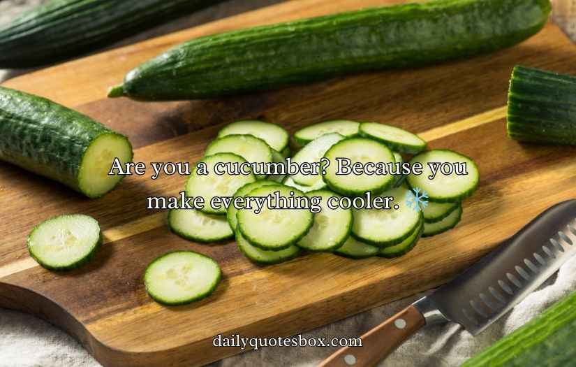 Cucumber Pick Up Lines