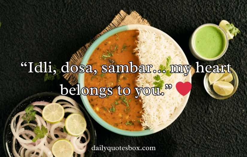 South Indian Food Captions