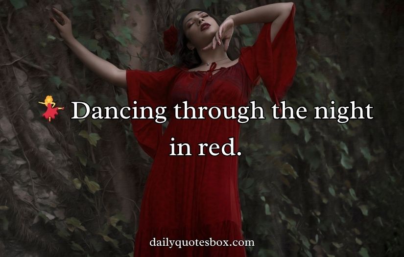 Red Dress Caption for Instagram