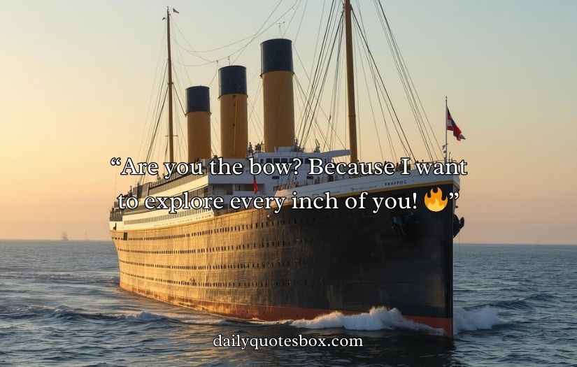 Titanic Pick Up Lines