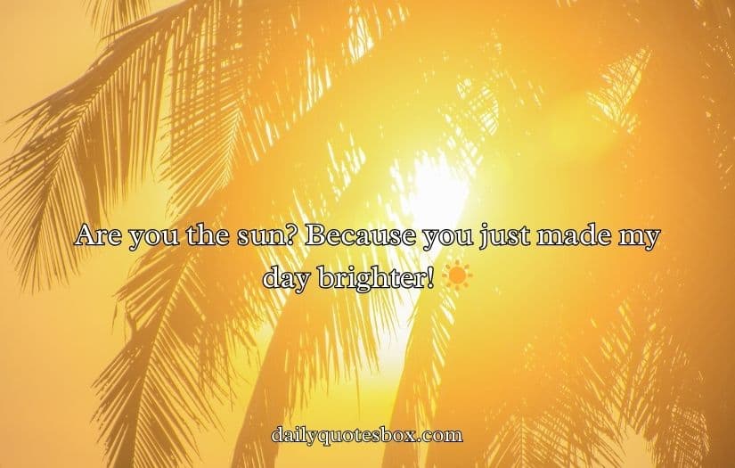 Hot Weather Pick Up Lines